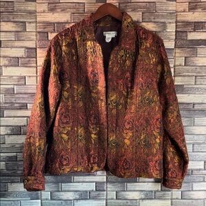 Vintage XL Coldwater Creek Floral Patterned Jacket